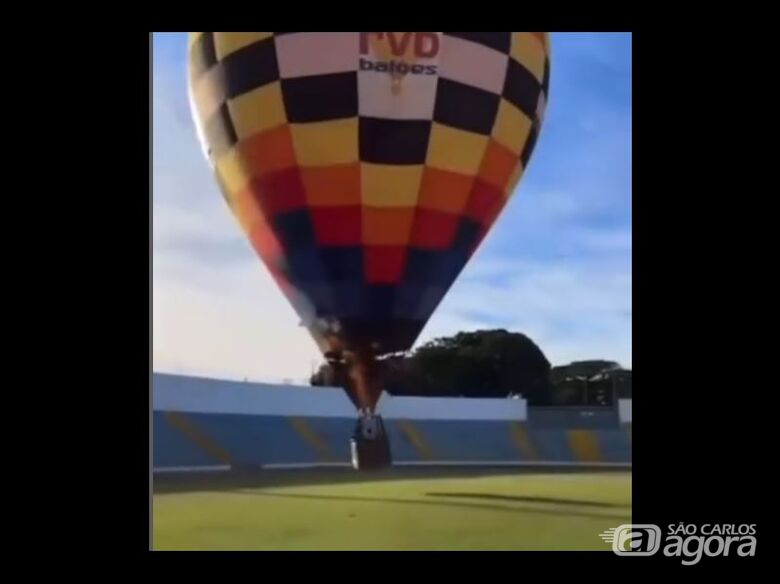 SUSTO- Homem cai de balão no estádio do Luisão  - 