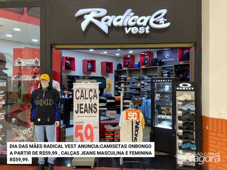 Radical Vest anuncia grandes variedades e modelos de calças jeans feminina e masculina a partir de R$59.99 -