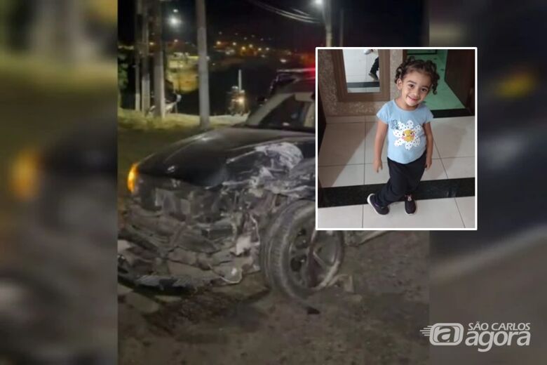 Criança morre em acidente com BMW no interior paulista - Crédito: reprodução TV Globo