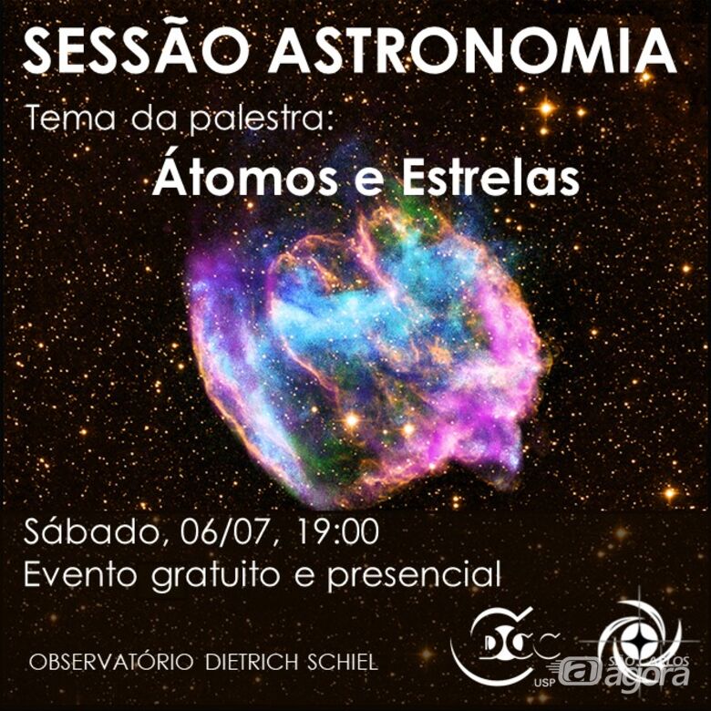 Sessão Astronomia fala sobre Átomos e Estrelas - Crédito: Divulgação