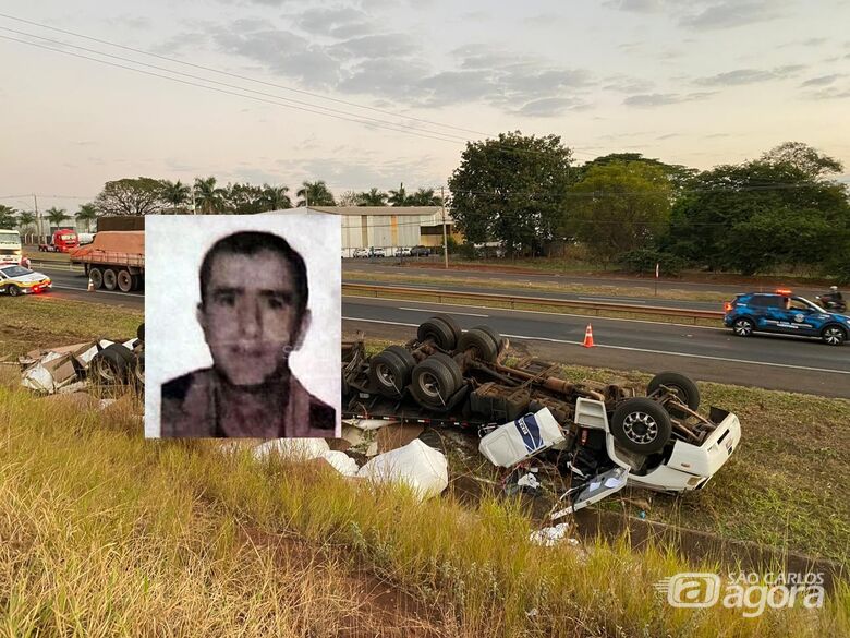 Caminhoneiro que morreu em acidente na WL era de Descalvado - Crédito: Flávio Fernandes/Araraquara Agora