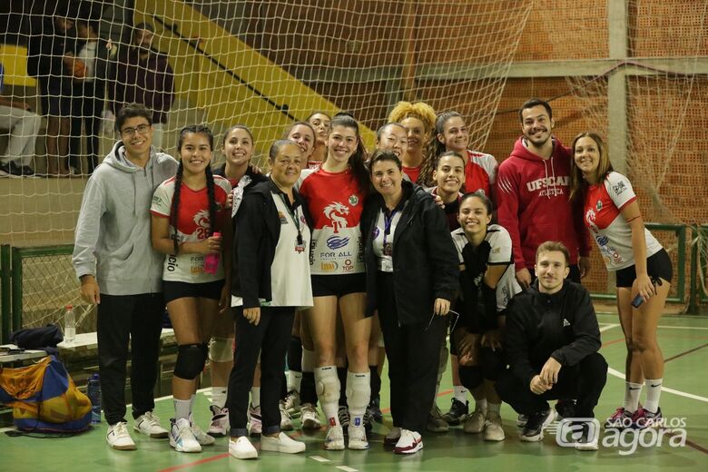 Jogadoras da UFSCar comemoram vitória: equipe faz uma boa campanha na Copa AVS/Smec - Crédito: Zé_Photografy