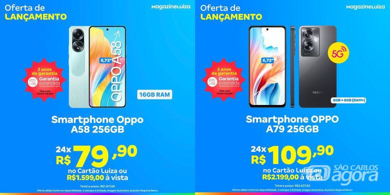 Chegou no Magalu de São Carlos o incrível smartphone OPPO - 