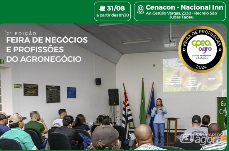 São Carlos sedia 2ª Feira de Profissões do Agronegócio CPEA neste sábado - 