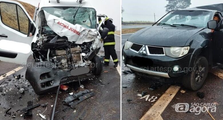 Colisão entre caminhonete e ambulância deixa um morto na SP-330 - 