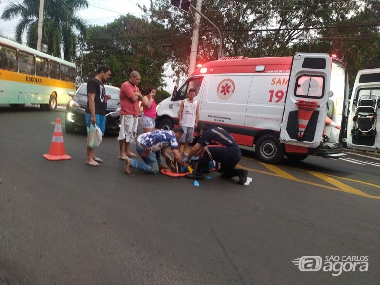 Ciclista fica ferido após acidente no Jardim Botafogo  - Crédito: Maycon Maximino