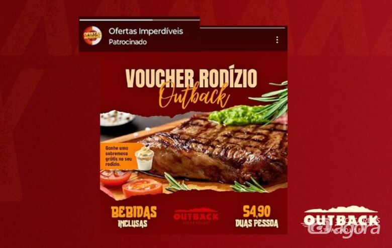 Outback alerta para golpe do falso voucher  - 