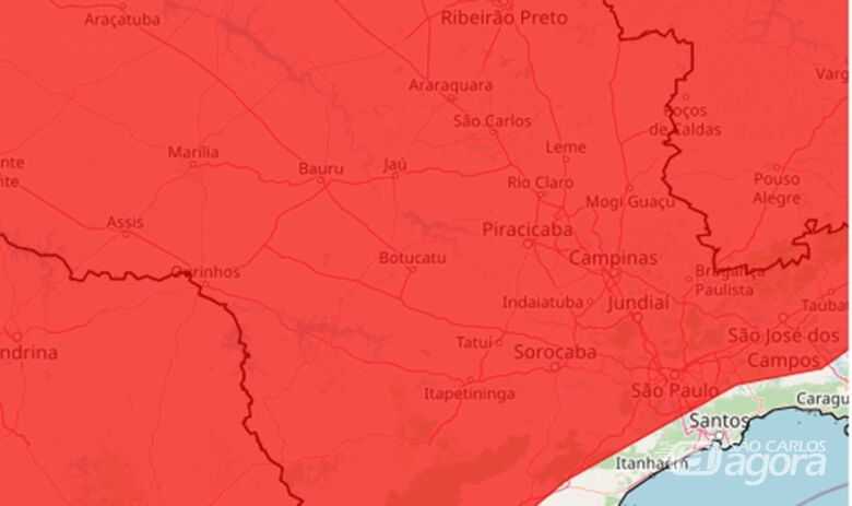 "Grande perigo": São Carlos está na lista do Inmet devido a onda de calor - 