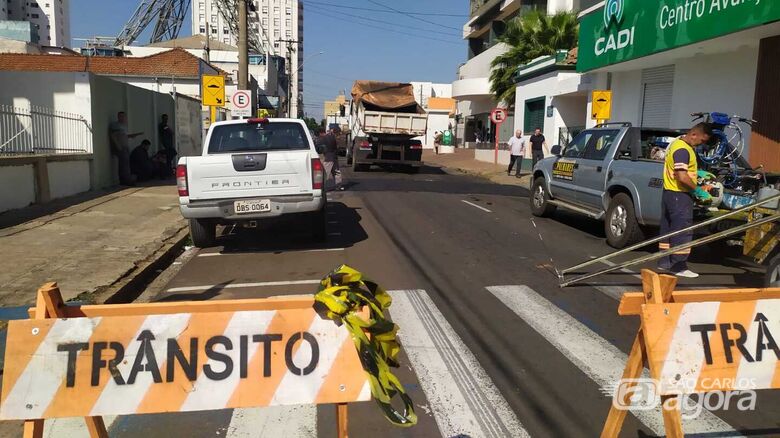 Trânsito interdito Dona Alexandrina - 