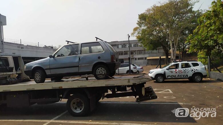 Uno produto de furto foi recolhido ao pátio municipal - Crédito: Maycon Maximino