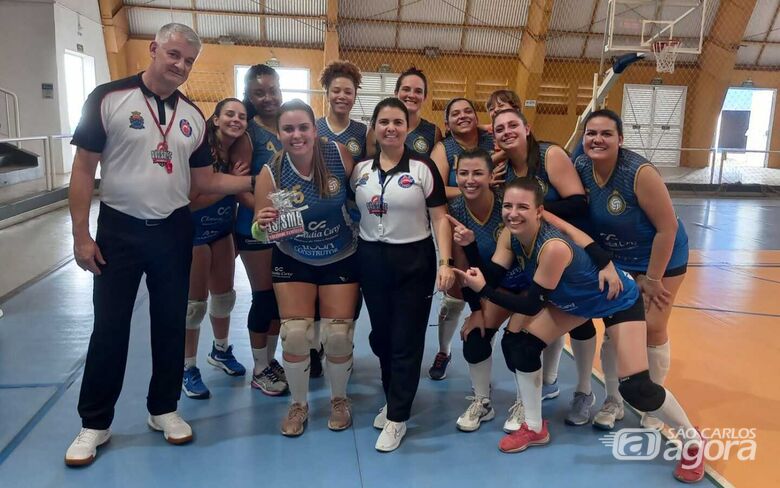 Jogadoras do Elite comemoram a conquista na Copa AVS/Smec - Crédito: Divulgação