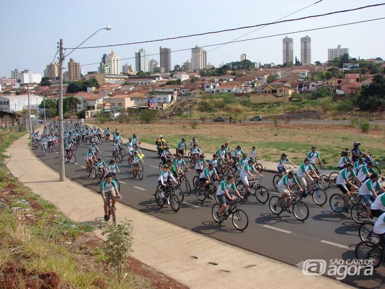 Passeio ciclístico de anos anteriores reuniu centenas de participantes - Crédito: Divulgação