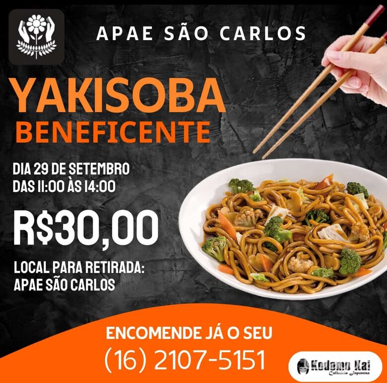 Amanhã terá yakisoba beneficente da Apae -