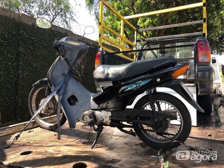 Moto dublê do Rio de Janeiro é apreendida em São Carlos - Crédito: Gabriel Henrique