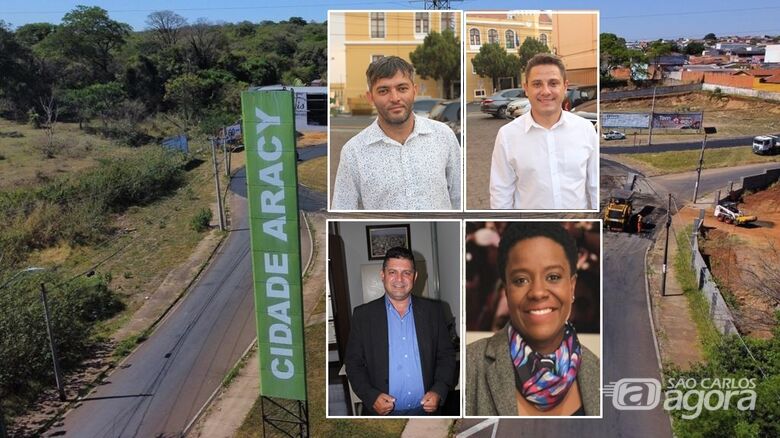 Vereadores com base eleitoral no Cidade Aracy: Leandro Guerreiro, Paraná Filho, Dé Alvim e Larissa Camargo - Crédito: SCA