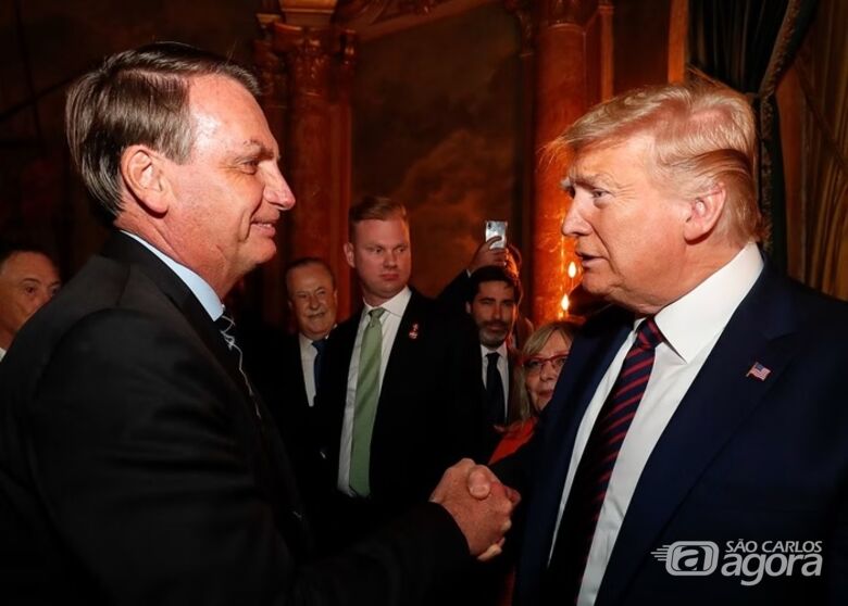 Bolsonaro em encontro com Trump - Crédito: Alan Santos/PR