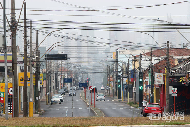 Avenida São Carlos vista da Praça Itália - Crédito: SCA