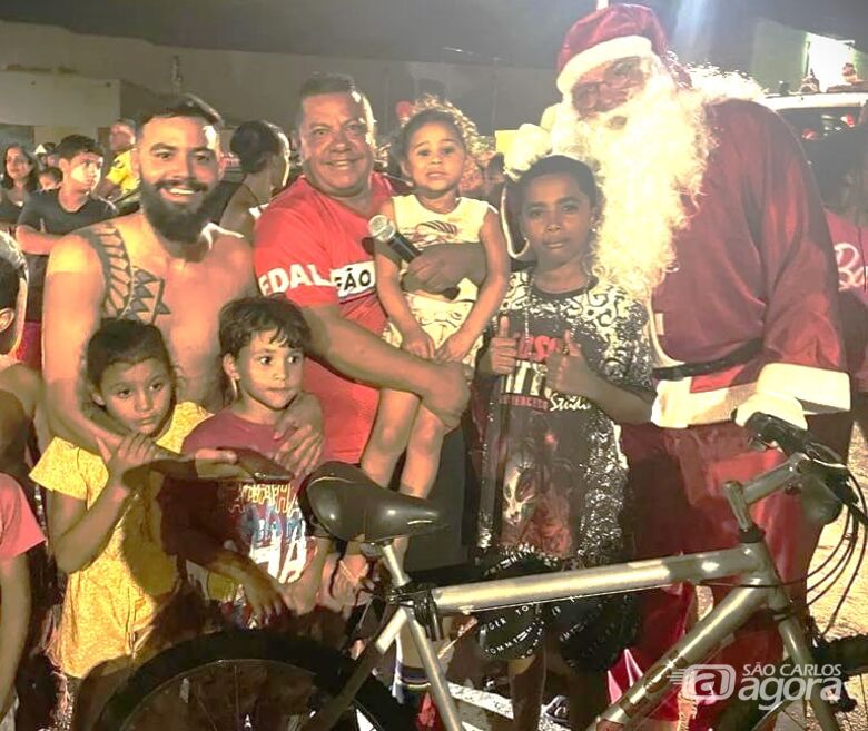 Encantamento deve marcar a entrega de bikes para crianças de famílias carentes - Crédito: Divulgação