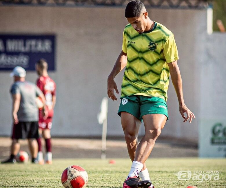 Ygor durante atividades junto ao XV de Jaú, na Copa Paulista - Crédito: Divulgação/XV de Jaú