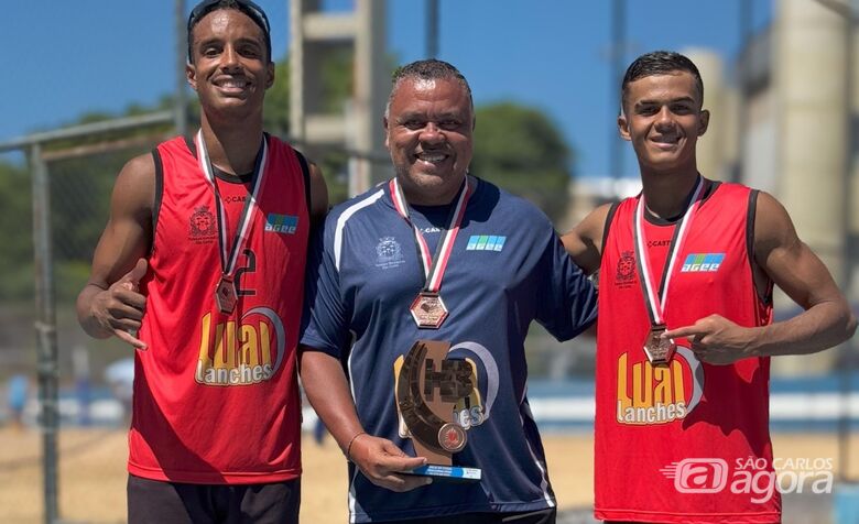 Vôlei de praia masculino garantiu a medalha de bronze para São Carlos - Crédito: Divulgação