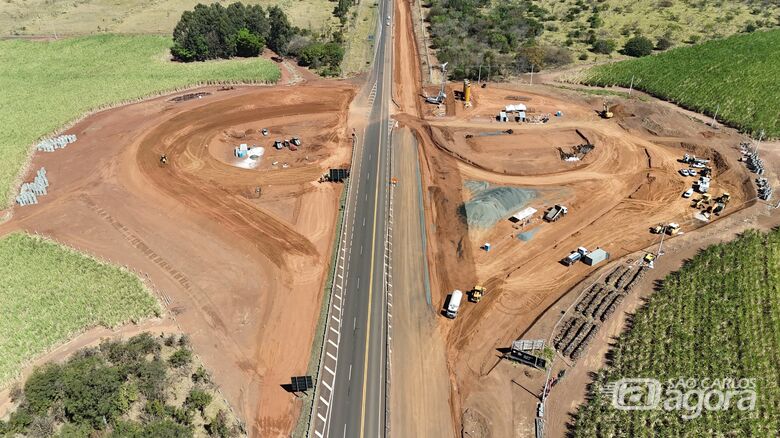 Obras na SP-318 onde roubo ocorreu - Crédito: divulgação