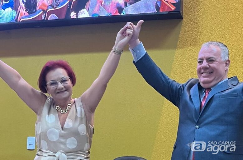 Prefeita reeleita Maria da Graça Zucchi Moraes e do vice-prefeito reeleito Antônio Rafael Sanches - Crédito: divulgação