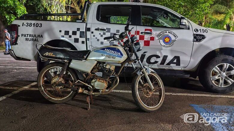 Adolescente é detido após ser flagrado com moto adulterada em Santa Eudóxia - Crédito: Maycon Maximino