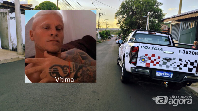 Rua onde acusado foi preso; no detalhe a vítima  - Crédito: Maycon Maximiano 