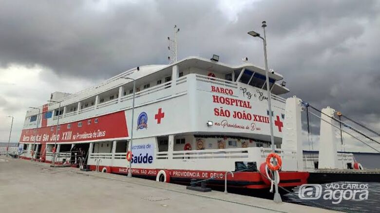 Médicos da Santa Casa de São Carlos partem para missão em Barco Hospital na Amazônia - Crédito: Divulgação