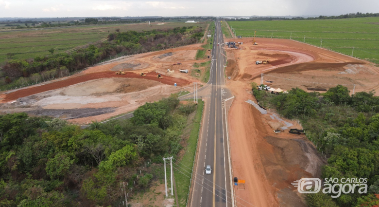 Obras de duplicação na SP-318 - Crédito: divulgação
