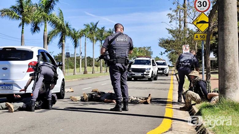 Movimentação no local da simulação - Crédito: Maycon Maximino