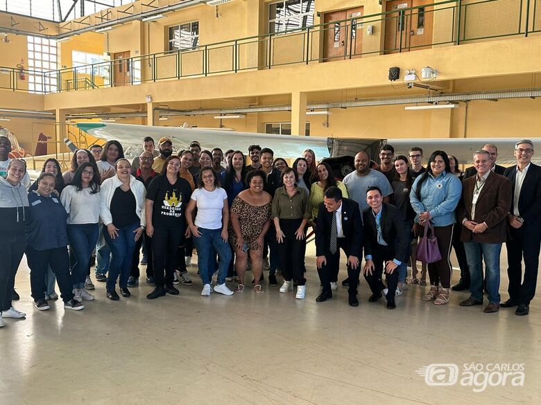 Mulheres do curso de manutenção de aeronaves do IFSP - Crédito: arquivo