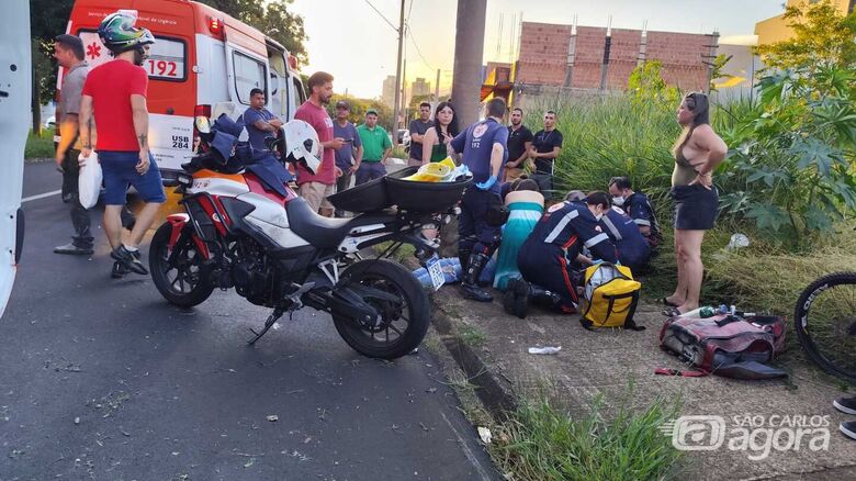 Movimentação no local do acidente  - Crédito: Maycon Maximino 