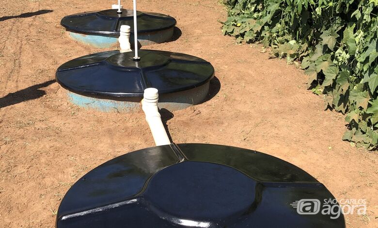 Instalação de uma unidade da Fossa Séptica Biodigestora é um dos destaques do treinamento com o Senar-SP - Crédito: Edilson Fragalle