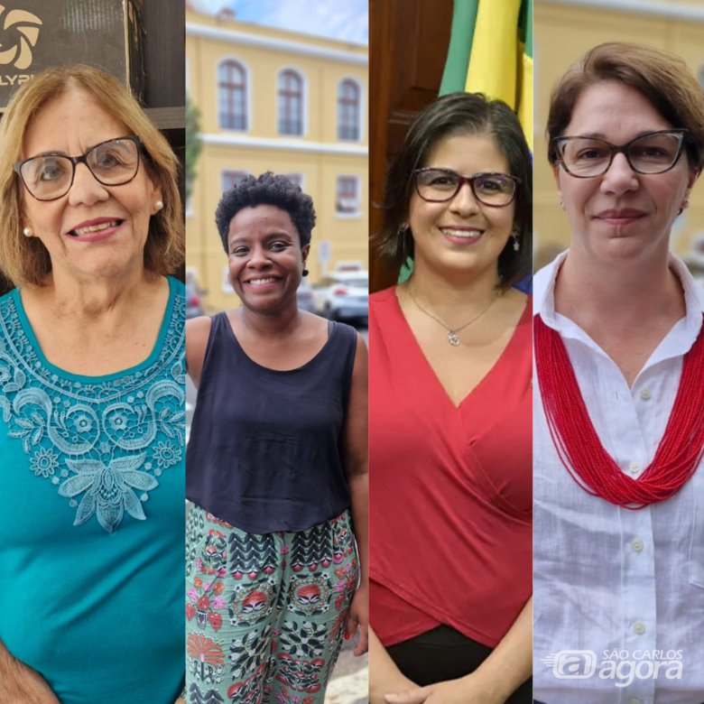 Vereadoras Cidinha do Oncológico, Larissa Camargo, Raquel Auxiliadora e Fernanda Castelano.   - Crédito: Abner Amiel 