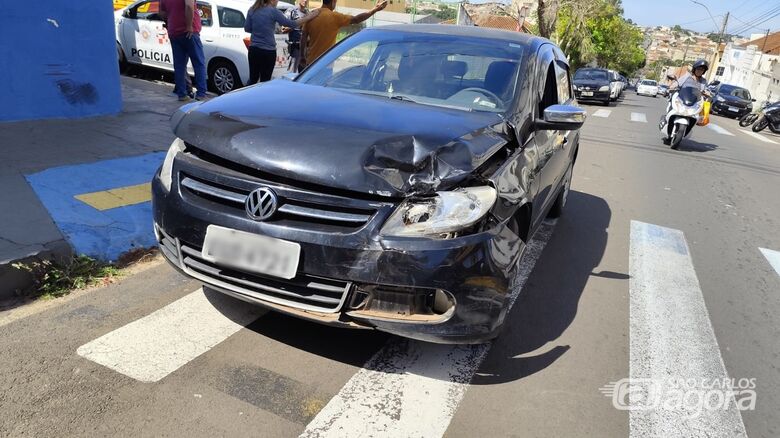 Veículo Gol após a colisão - Crédito: Maycon Maximino