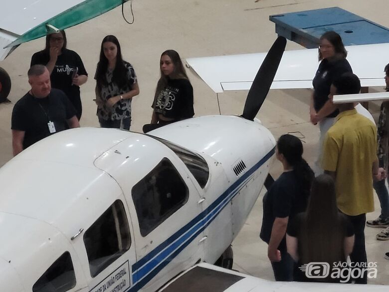 Avião utilizado no curso de aeronáutica - Crédito: Divulgação
