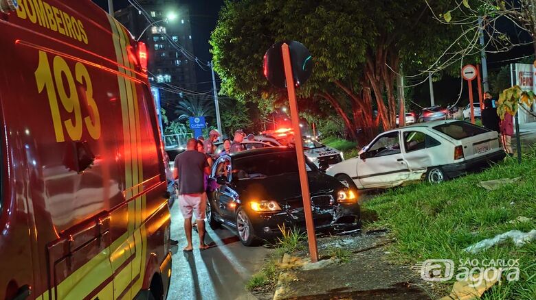 BMW envolvida na colisão  - Crédito: Maycon Maximino