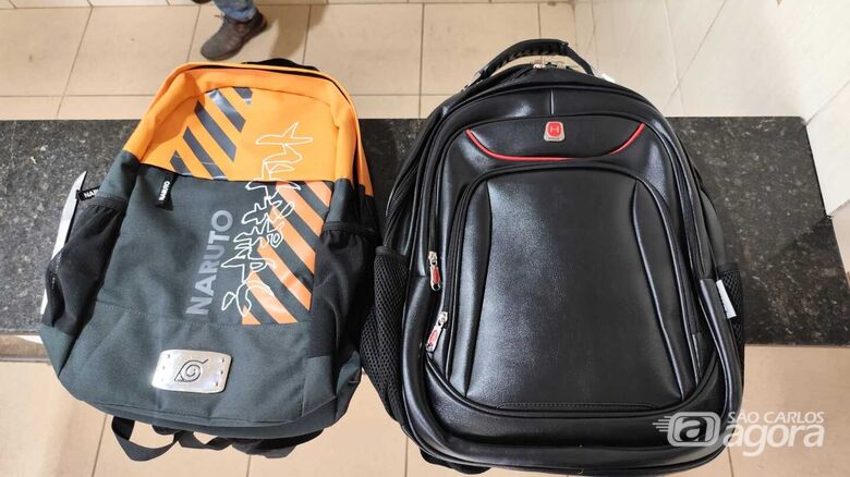 Mochilas iriam ser furtadas pelo suspeito - Crédito: Maycon Maximino