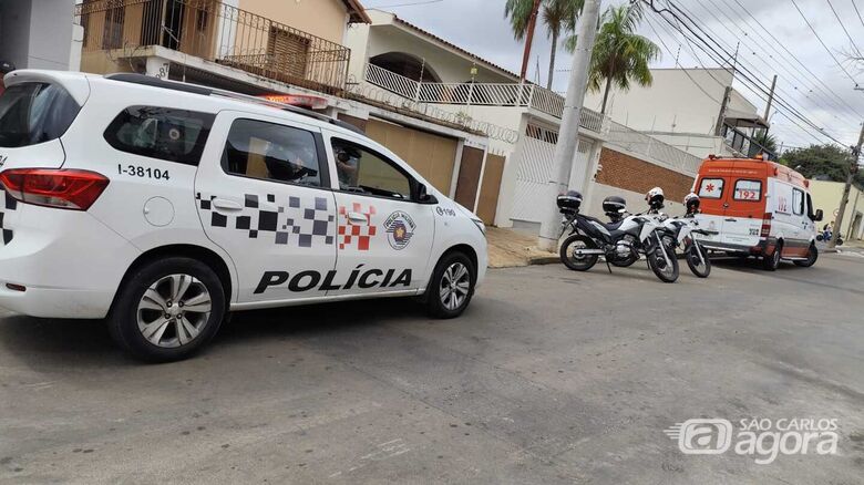 PM e SAMU atenderam a ocorrência: vítima, porém, recusou atendimento - Crédito: Maycon Maximino