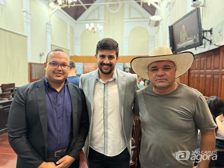 Vereadores da Comissão de Direitos da Pessoa com Deficiência: Paulo Vieira (Progressistas) Bruno Zancheta (Republicanos) e Bira (Podemos) - Crédito: Divulgação
