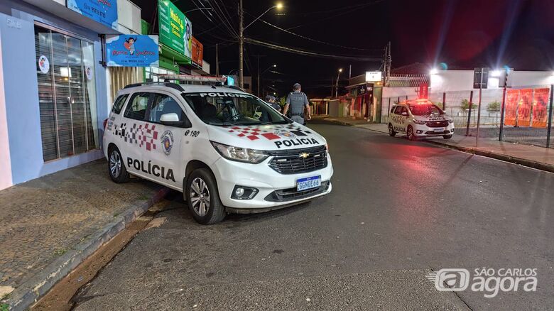 Viatura da Pm no local da ocorrência - Crédito: Maycon Maximino