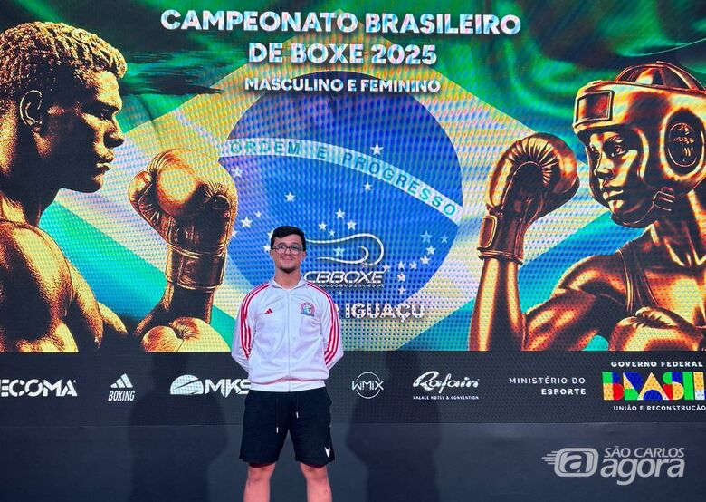 Em 2025, além do título paulista, Gustavo comemorou o quinto lugar no Brasileiro de boxe - Crédito: Divulgação