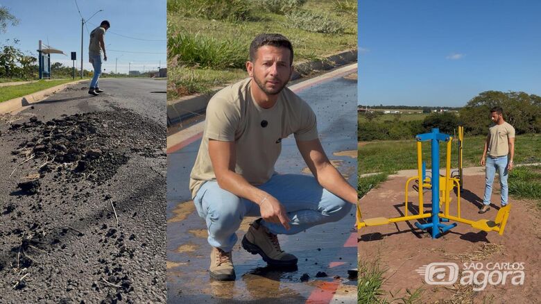 Elton aponta várias irregularidades no bairro - Crédito: divulgação