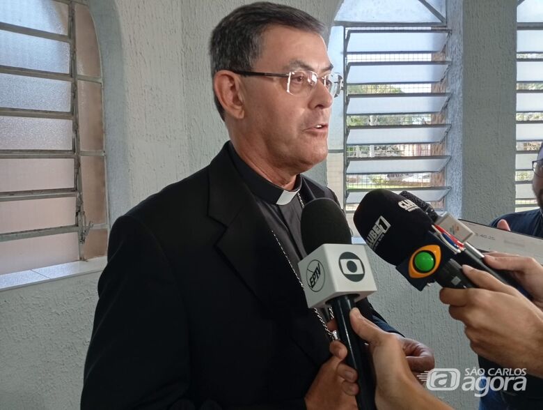 O Bispo Dom Luiz Carlos: "Tivemos uma nova surpresa então com a celeridade do processo de escolha; ninguém esperava que em apenas um dia de conclave poderíamos já ter um novo papa" - Crédito: Marco Rogério