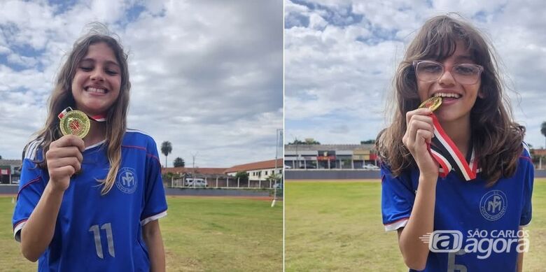 Mariana Emanuelli Alves Vianna e Talita Gabrielle Alvarino, de Ibaté ,na modalidade Atletismo - Crédito: arquivo pessoal