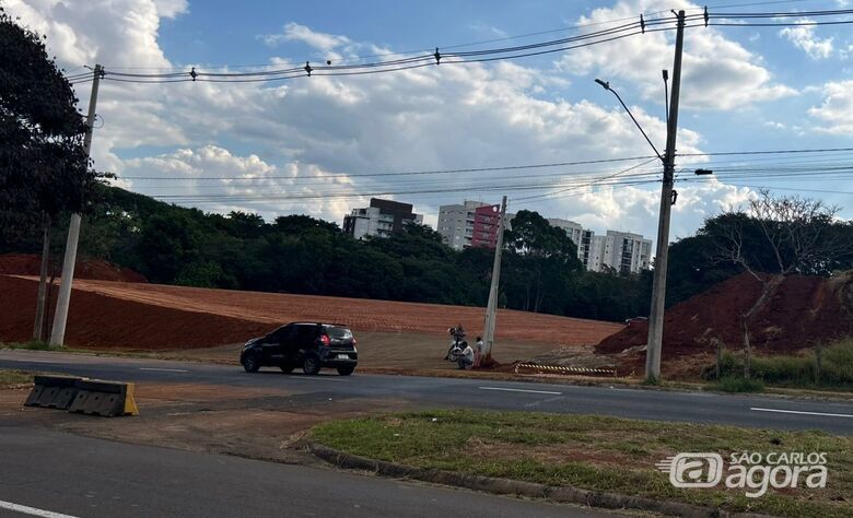 Local onde está sendo construída a unidade do Oba em São Carlos - Crédito: SCA