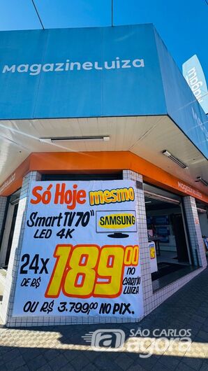 Só amanhã: Smart TV Samsung 70” com R$ 1.000 de desconto e parcelas de R$ 189,00 no Cartão Luiza. -