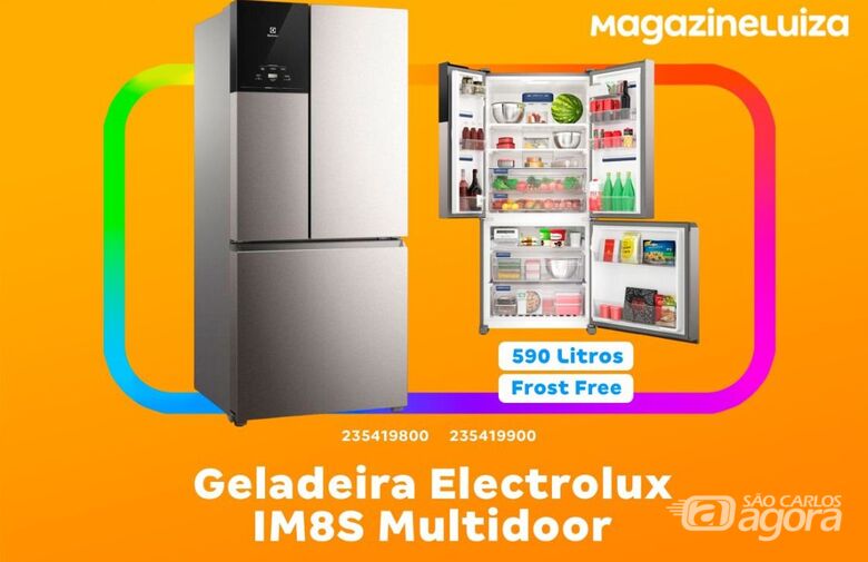 Geladeira dos Sonhos: 3 portas multidoor por apenas R$329 mensais no Cartão Luiza, somente nesta terça e quarta -