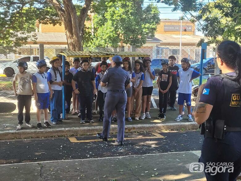 A atividade foi finalizada com um circuito prático na Cidade Mirim - Crédito: Divulgação